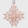 Baguette snowflake hanging ornaments boxed set, sherbet