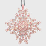 Baguette snowflake hanging ornaments boxed set, sherbet