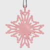 Baguette snowflake hanging ornaments boxed set, sherbet