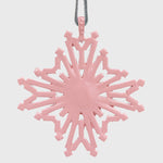 Baguette snowflake hanging ornaments boxed set, sherbet