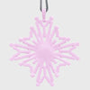 Baguette snowflake hanging ornaments boxed set, sherbet