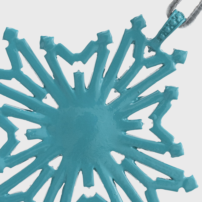 Baguette snowflake hanging ornaments boxed set, sherbet