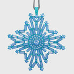 Baguette snowflake hanging ornaments boxed set, sherbet