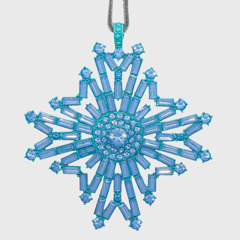 Baguette snowflake hanging ornaments boxed set, sherbet
