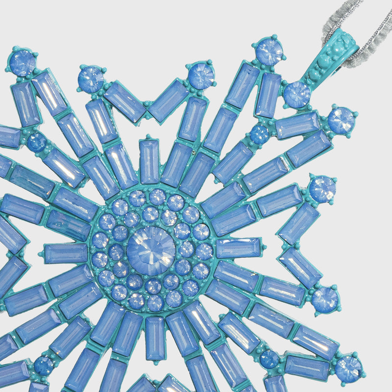 Baguette snowflake hanging ornaments boxed set, sherbet