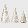 Capiz trees, set of three, white