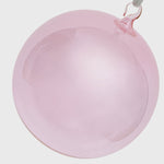 Glass bubble balls, pale pink, set of three