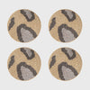 Animal pattern coasters, gold