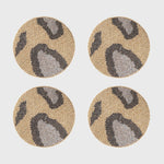 Animal pattern coasters, gold