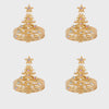 Christmas tree skinny napkin rings, set of four