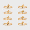 Knot napkin rings, set of eight