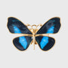 Painterly butterfly napkin rings, blue, set of four