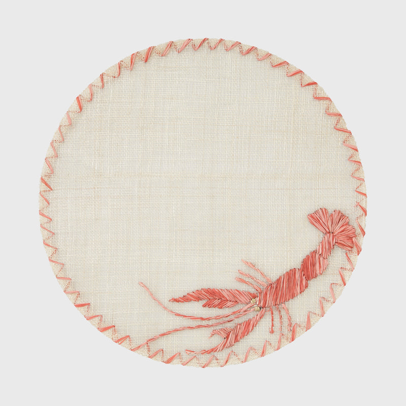 Straw lobster placemat, set of four