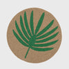 Palm frond hand beaded placemat, green