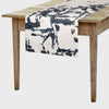 Brushstroke table runner, indigo