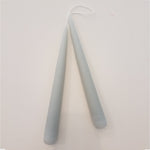 Taper candles, pewter, box of 10