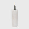 Column candlestick, white quartz