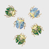 Enamel ladybug clip set