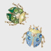 Enamel ladybug clip set
