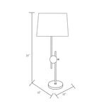 Lackenbach Modern White Table Lamp
