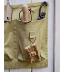 3-Pocket Green Canvas Organizer for Garden Tools