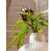 Artificial Artichoke Flower Stem in Rust Red 21" Tall Silk Plant