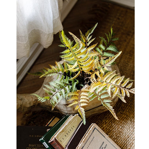 Artificial Fern Ball Faux Plant Fall Color