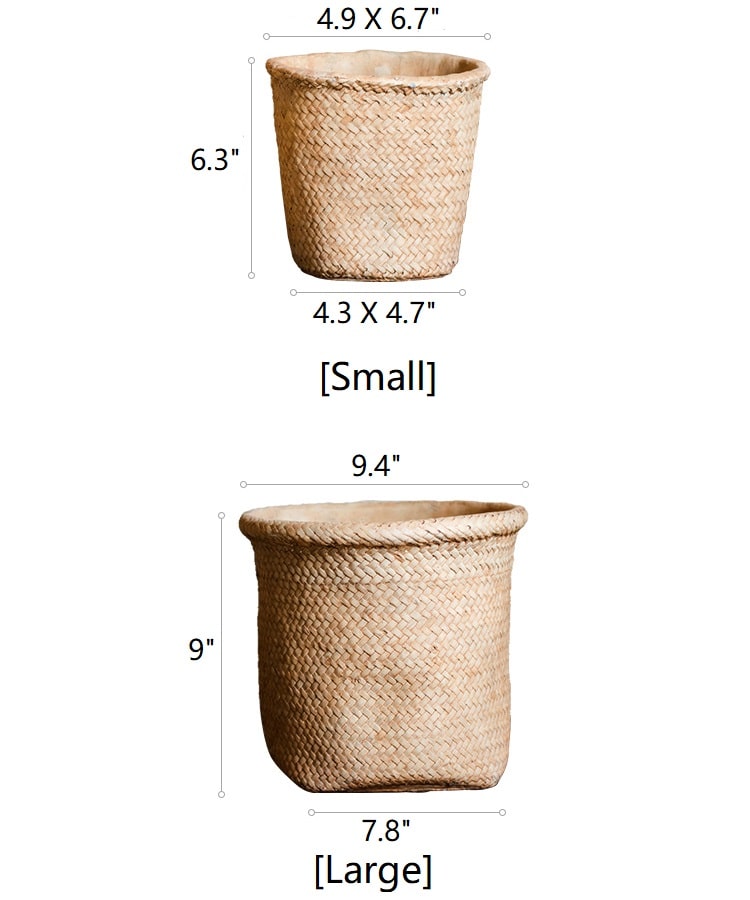 Basket Style Concrete Planter