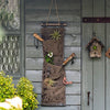 Brown Canvas Hanging Wall Storage for Garden Tools