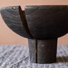 Carbonized Wood Footed Bowl