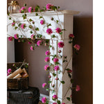 Artificial Chrysanthemum Flower Vine in Rose 58" Long