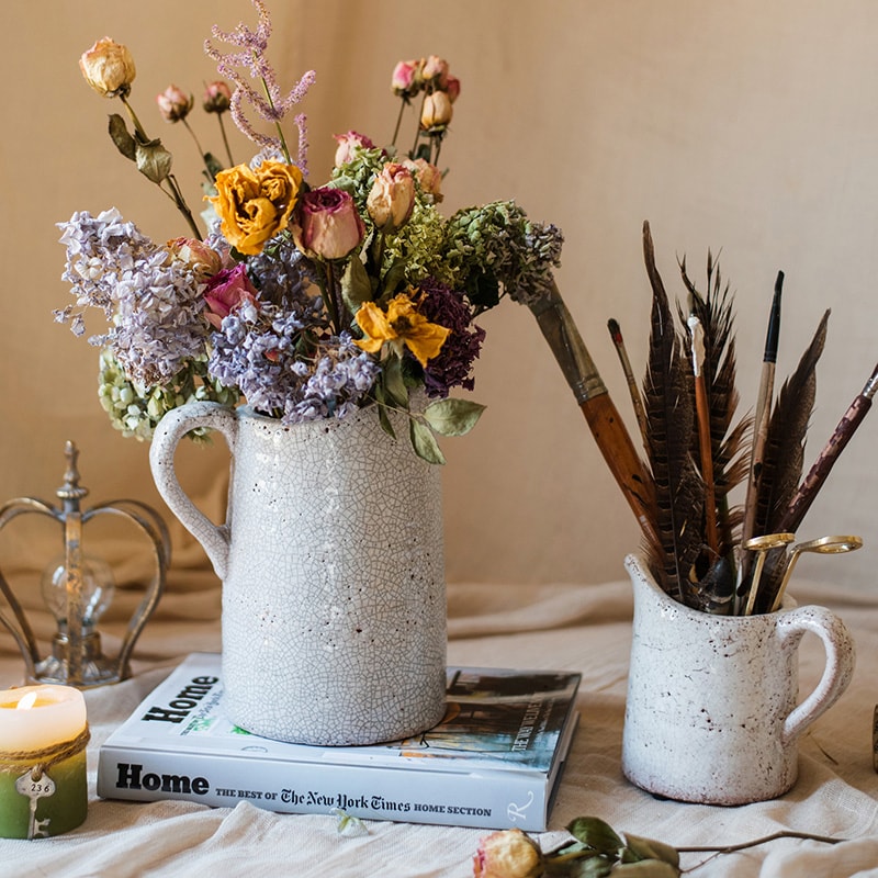 Country Style Crackle Glaze Ceramic Vase Jar