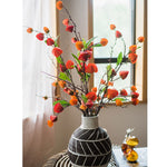 Artificial Makino Fruit Stem in Orange Red 39" Tall Silk Plant