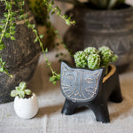 Cat Shape Small Planter in Concrete