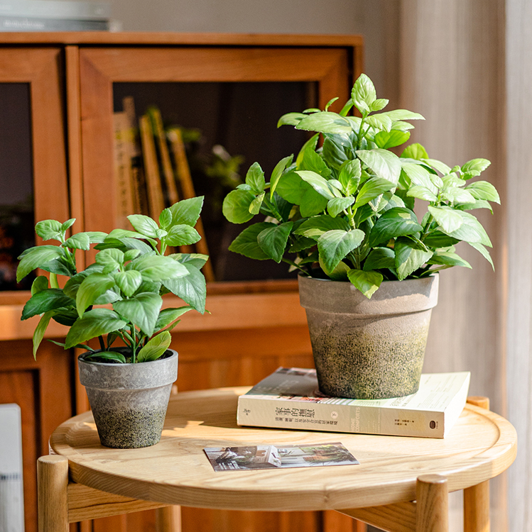 Artificial Potted Plant Mint Plant