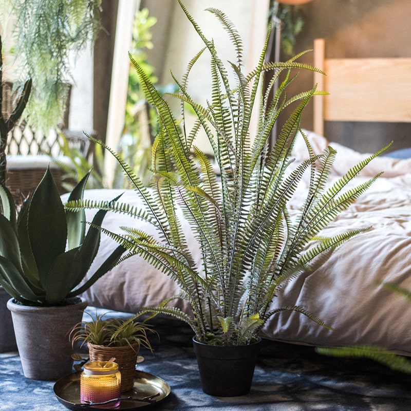 Artificial Faux Plant Polypodium Fern In Pot