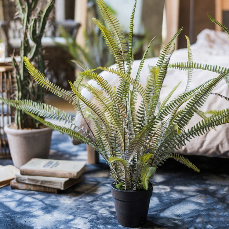 Artificial Faux Plant Polypodium Fern In Pot