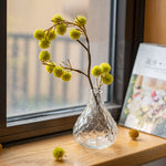 Artificial Ricinus Stem in Yellow 15" Tall