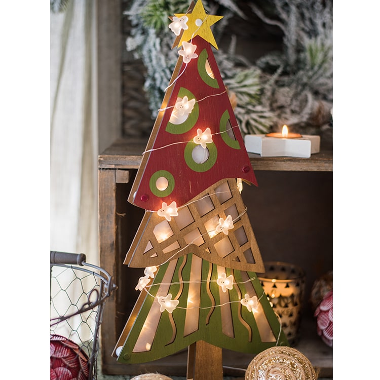 Christmas Decorative Wooden Light Box