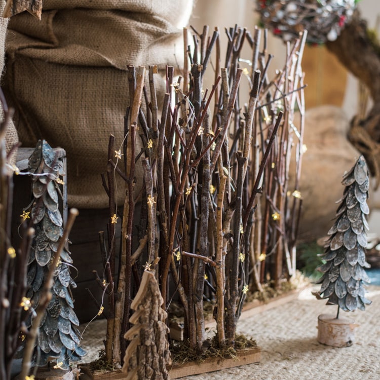 Christmas Branch Fence Decoration