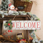 Christmas Welcome Sign Wooden Door Sign