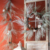 Christmas Faux Snow Pine Needle Wreath or Vine