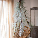 Christmas Faux Snow Pine Needle Wreath or Vine