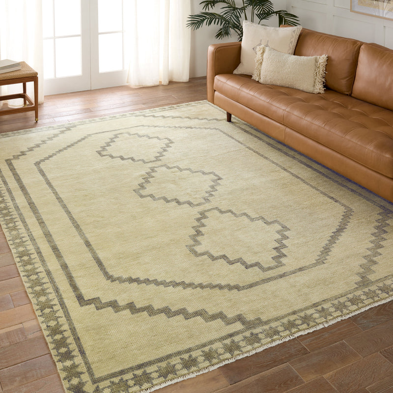 Cyprus Green Paphos Hand-Knotted Rug