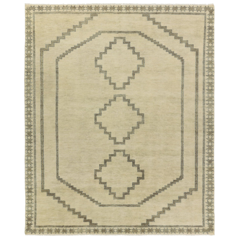 Cyprus Green Paphos Hand-Knotted Rug