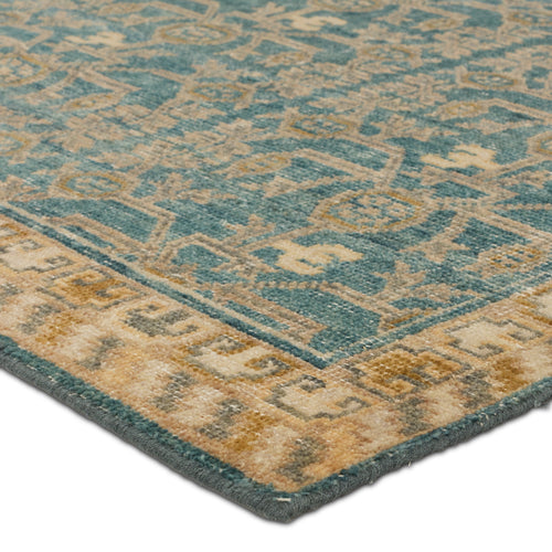 Eden Dark Turquoise Merriman Hand-Knotted Rug