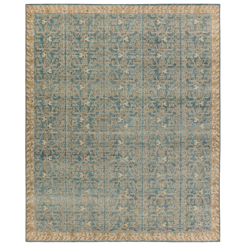 Eden Dark Turquoise Merriman Hand-Knotted Rug