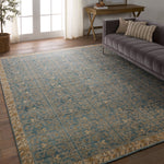 Eden Dark Turquoise Merriman Hand-Knotted Rug