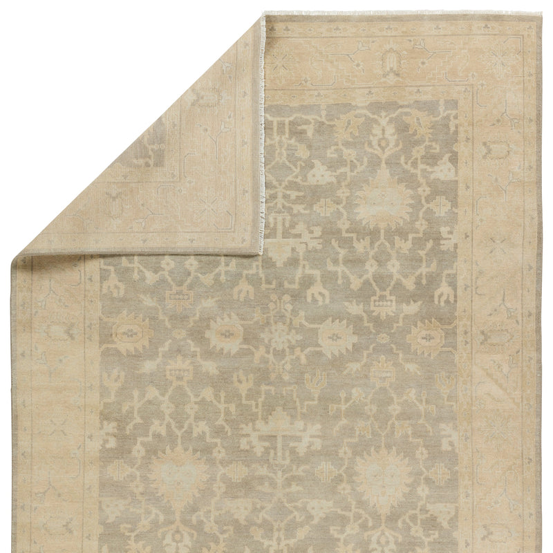 Eloquent Beige Verity Hand-Knotted Rug