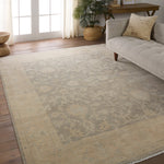 Eloquent Beige Verity Hand-Knotted Rug